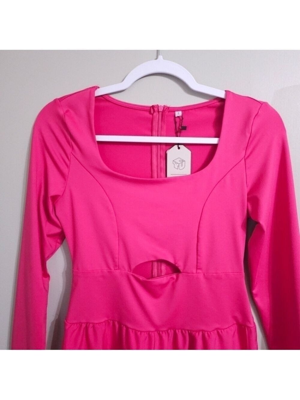 Boutique Athletic Long Sleeved Romper - Magenta Pink size small - Picture 2 of 7